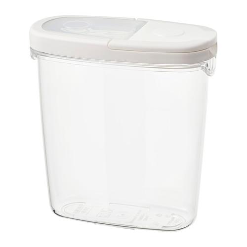 IKEA 365+ контейнер+крышка д/сухих продуктов прозрачный/белый 8x18 cm
