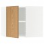 МЕТОД Угловой навесной шкаф с полками - белый, Экестад дуб, 68x60 см
