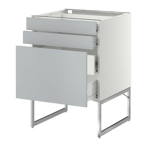 МЕТОД / ФОРВАРА Напольн шкаф 3фронт пнл/2низ/2ср ящ - 60x60x60 см, Веддинге белый, белый МЕТОД / ФОРВАРА Напольн шкаф 3фронт пнл/2низ/2ср ящ - 60x60x60 см, Веддинге белый, белый