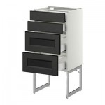 МЕТОД / МАКСИМЕРА Нплн шк 4 фронт/2 низк/2средн ящ - 40x37x60 см, Лаксарби черно-коричневый, белый МЕТОД / МАКСИМЕРА Нплн шк 4 фронт/2 низк/2средн ящ - 40x37x60 см, Лаксарби черно-коричневый, белый