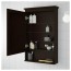 ХЕМНЭС Зеркальный шкаф с 1 дверцей - морилка черно-коричнев