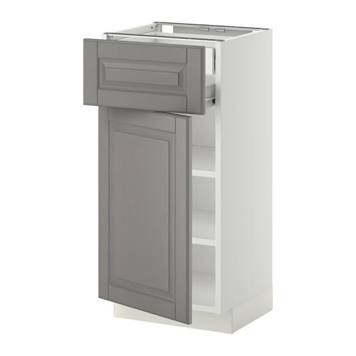 МЕТОД / ФОРВАРА Напольн шкаф двр/фр пнл/плк/2низ ящ - белый, Будбин серый, 40x37 см МЕТОД / ФОРВАРА Напольн шкаф двр/фр пнл/плк/2низ ящ - белый, Будбин серый, 40x37 см