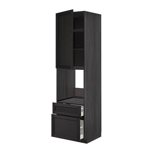 МЕТОД / МАКСИМЕРА Выс шк д/дхвк+двр/2фрнт/1срд/1вс ящ - под дерево черный, Лерх черная морилка, 60x60x220 см МЕТОД / МАКСИМЕРА Выс шк д/дхвк+двр/2фрнт/1срд/1вс ящ - под дерево черный, Лерх черная морилка, 60x60x220 см