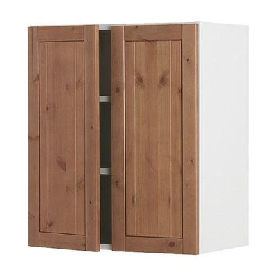 ФАКТУМ Навесной шкаф с 2 дверями - Фагерланд морилка,антик, 80x70 см