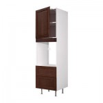 ФАКТУМ Высок шкаф д духов+дверь/2 ящика - Лильестад темно-коричневый, 60x211 см