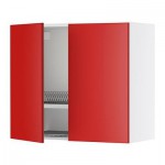 ФАКТУМ Навесной шкаф с посуд суш/2 дврц - Рубрик Аплод красный, 80x70 см