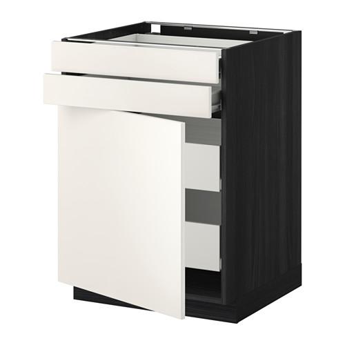 МЕТОД / ФОРВАРА Нплн шк двр/2фрнт/2нзк/2срд ящ - под дерево черный, Веддинге белый, 60x60 см МЕТОД / ФОРВАРА Нплн шк двр/2фрнт/2нзк/2срд ящ - под дерево черный, Веддинге белый, 60x60 см