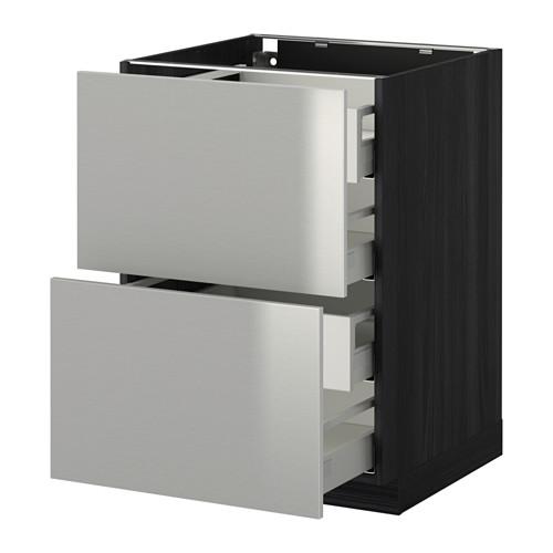 METOD напольн шкаф 2 фронт пнл/4 средн ящ