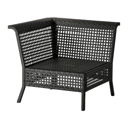 KUNGSHOLMEN садовая угловая секция черно-коричневый