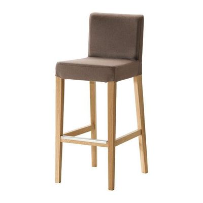 ХЕНРИКСДАЛЬ Стул барный - Дансбу классический коричневый, дуб, 74 см