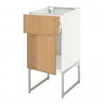 МЕТОД / МАКСИМЕРА Напольный шкаф с ящиком/дверью - белый, Экестад дуб, 40x60x60 см МЕТОД / МАКСИМЕРА Напольный шкаф с ящиком/дверью - белый, Экестад дуб, 40x60x60 см