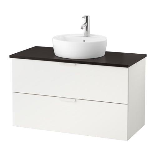 ГОДМОРГОН/ТОЛКЕН / ТОРНВИКЕН Шкаф п-раковину/столешн45/раковина - антрацит, белый ГОДМОРГОН/ТОЛКЕН / ТОРНВИКЕН Шкаф п-раковину/столешн45/раковина - антрацит, белый