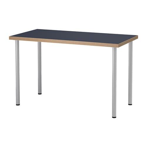 ЛИННМОН / АДИЛЬС Стол - синий/серебристый