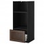 МЕТОД / МАКСИМЕРА Высокий шкаф с ящиком д/духовки/СВЧ - под дерево черный, Эдсерум под дерево коричневый