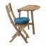 ASKHOLMEN стол+1 складной стул, д/сада серо-коричневый/Иттерон синий