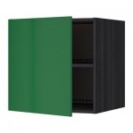 МЕТОД Верх шкаф на холодильн/морозильн - 60x60 см, под дерево черный, Флэди зеленый