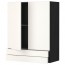 МЕТОД / МАКСИМЕРА Навесной шкаф/2дверцы/2ящика - под дерево черный, Веддинге белый, 80x100 см