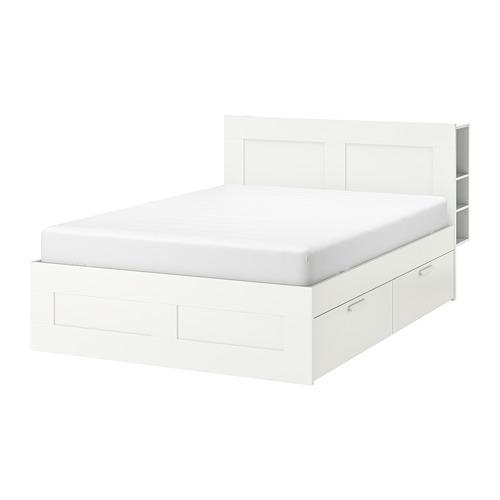 Brimnes Bed Frame With Headboard White, Ikea Brimnes Bed Frame Replacement Parts