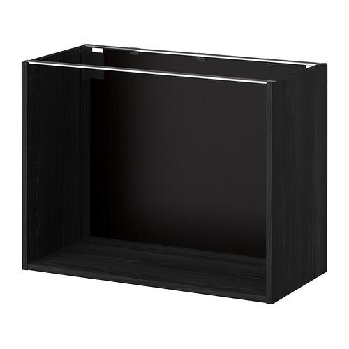 МЕТОД Каркас напольного шкафа - под дерево черный, 80x37x60 см МЕТОД Каркас напольного шкафа - под дерево черный, 80x37x60 см