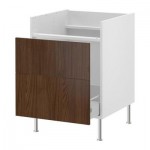 ФАКТУМ Напольн шкаф с 1 ящ д/мойки ДУМШЁ - Валла под грецкий орех, 80 см