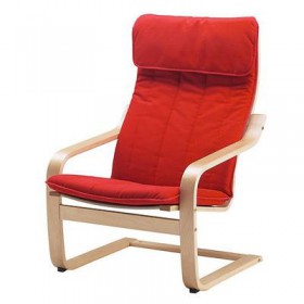 ПОЭНГ Подушка-сиденье на кресло - Альме классический красный