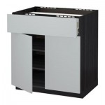 МЕТОД / ФОРВАРА Нплн шк д/врч пнл/ящ/плк/2дв - Веддинге серый, под дерево черный МЕТОД / ФОРВАРА Нплн шк д/врч пнл/ящ/плк/2дв - Веддинге серый, под дерево черный