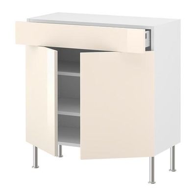 ФАКТУМ Напол шкаф/полки/ящик/2двери - Абстракт кремовый, 80x37 см ФАКТУМ Напол шкаф/полки/ящик/2двери - Абстракт кремовый, 80x37 см