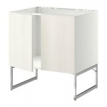 МЕТОД Напольн шкаф д раковины+2 двери - Росдаль белый ясень, МЕТОД Напольн шкаф д раковины+2 двери - Росдаль белый ясень,