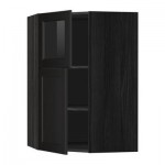 МЕТОД Угл навесн шкаф+полки/1дв/1 стек дв - под дерево черный, Лаксарби черно-коричневый МЕТОД Угл навесн шкаф+полки/1дв/1 стек дв - под дерево черный, Лаксарби черно-коричневый