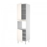 ФАКТУМ Выс шкаф д/кмб дхвк 2 двр - Лидинго белый с оттенком, 60x233 см