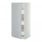 МЕТОД / ФОРВАРА Высокий шкаф с ящиками - Веддинге серый, белый МЕТОД / ФОРВАРА Высокий шкаф с ящиками - Веддинге серый, белый