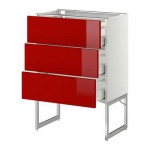 МЕТОД / МАКСИМЕРА Нплн шк 3 фрнт/3 средн ящика - 60x37x60 см, Рингульт глянцевый красный, белый МЕТОД / МАКСИМЕРА Нплн шк 3 фрнт/3 средн ящика - 60x37x60 см, Рингульт глянцевый красный, белый