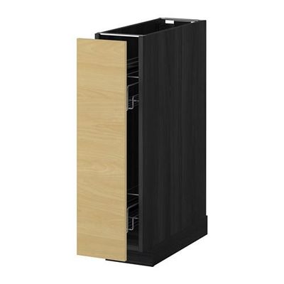 МЕТОД Напол шкаф/выдв внутр элем - Тингсрид под березу, под дерево черный МЕТОД Напол шкаф/выдв внутр элем - Тингсрид под березу, под дерево черный