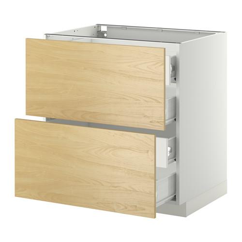 МЕТОД / ФОРВАРА Напольн шкаф 2 фронт пнл/4 средн ящ - белый, Тингсрид под березу, 80x60 см МЕТОД / ФОРВАРА Напольн шкаф 2 фронт пнл/4 средн ящ - белый, Тингсрид под березу, 80x60 см
