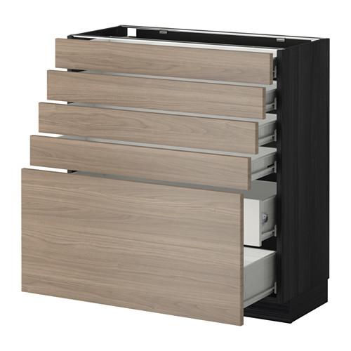 МЕТОД / ФОРВАРА Нплн шк 5фронт/4нзк/2срд ящ - под дерево черный, Брокхульт под грецкий орех светло-серый, 80x37 см МЕТОД / ФОРВАРА Нплн шк 5фронт/4нзк/2срд ящ - под дерево черный, Брокхульт под грецкий орех светло-серый, 80x37 см