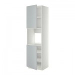 МЕТОД Высок шкаф д/духовки/2дверцы/полки - 60x60x220 см, Веддинге серый, белый МЕТОД Высок шкаф д/духовки/2дверцы/полки - 60x60x220 см, Веддинге серый, белый