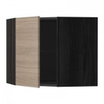 МЕТОД Угловой навесной шкаф с полками - 68x60 см, Брокхульт под грецкий орех светло-серый, под дерево черный МЕТОД Угловой навесной шкаф с полками - 68x60 см, Брокхульт под грецкий орех светло-серый, под дерево черный