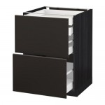 МЕТОД / МАКСИМЕРА Напл шк 2 фрнт/2низ/1срд/1 выс ящ - под дерево черный, Кунгсбакка антрацит, 60x60 см МЕТОД / МАКСИМЕРА Напл шк 2 фрнт/2низ/1срд/1 выс ящ - под дерево черный, Кунгсбакка антрацит, 60x60 см