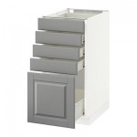 МЕТОД / ФОРВАРА Напольный шкаф с 5 ящиками - 40x60 см, Будбин серый, белый МЕТОД / ФОРВАРА Напольный шкаф с 5 ящиками - 40x60 см, Будбин серый, белый