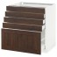 МЕТОД / МАКСИМЕРА Напольный шкаф с 5 ящиками - белый, Эдсерум под дерево коричневый, 80x60 см