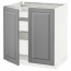 МЕТОД / МАКСИМЕРА Напольный шкаф с 2дверцами/3ящиками - белый, Будбин серый