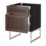 МЕТОД / ФОРВАРА Наполн шк 2 фрнт/3 средн ящ - 60x60x60 см, Эдсерум под дерево коричневый, под дерево черный МЕТОД / ФОРВАРА Наполн шк 2 фрнт/3 средн ящ - 60x60x60 см, Эдсерум под дерево коричневый, под дерево черный