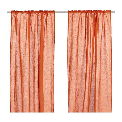 АРЬЯ Гардины, 1 пара - оранжевый