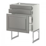 МЕТОД / ФОРВАРА Напольн шкаф 3фронт пнл/2низ/2ср ящ - 60x37x60 см, Будбин серый, белый МЕТОД / ФОРВАРА Напольн шкаф 3фронт пнл/2низ/2ср ящ - 60x37x60 см, Будбин серый, белый
