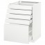МЕТОД / МАКСИМЕРА Напольный шкаф с 5 ящиками - белый, Воксторп белый, 60x60 см