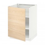 МЕТОД Напольный шкаф с полками - белый, Аскерсунд под светлый ясень, 60x60 см