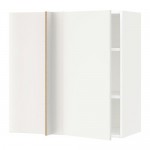 МЕТОД Угловой навесной шкаф с полками - белый, Хэггеби белый, 88x37x80 см