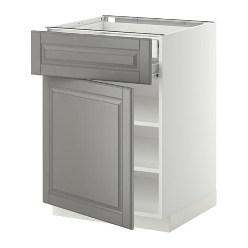 МЕТОД / ФОРВАРА Напольн шкаф двр/фр пнл/плк/2низ ящ - белый, Будбин серый, 60x60 см МЕТОД / ФОРВАРА Напольн шкаф двр/фр пнл/плк/2низ ящ - белый, Будбин серый, 60x60 см