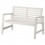 ЭПЛАРО Садовая скамья со спинкой - белый