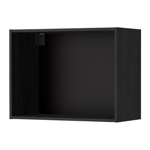 МЕТОД Каркас навесного шкафа - под дерево черный, 80x37x60 см